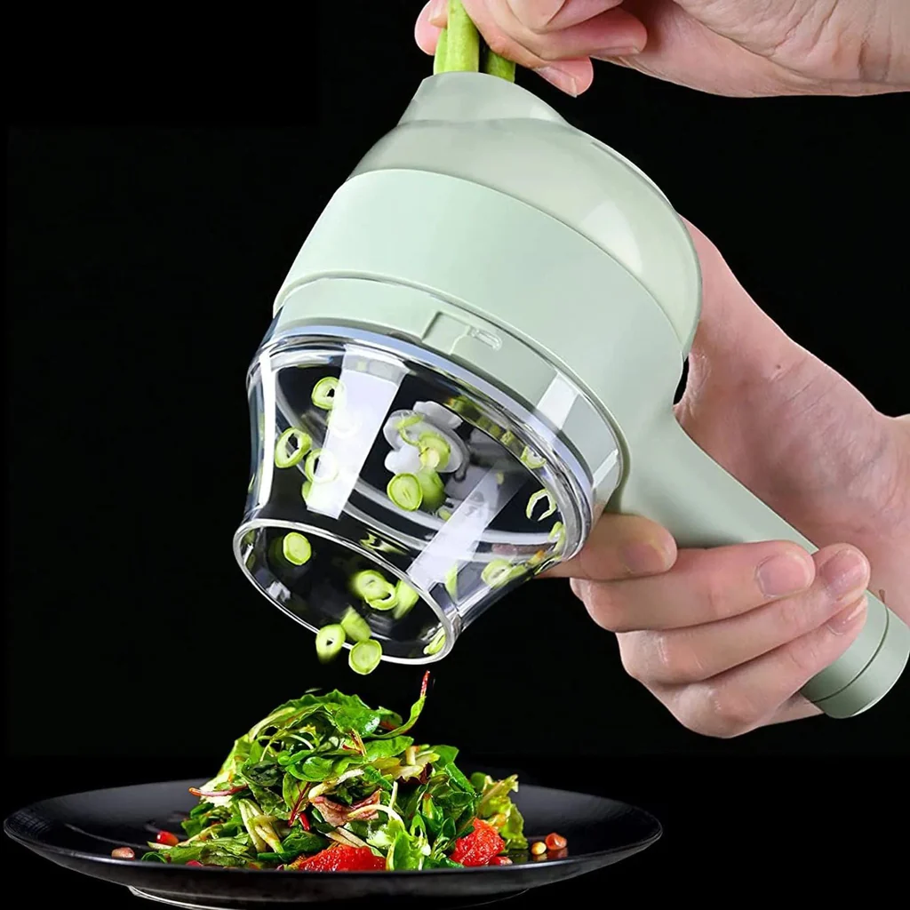 4 In 1 Handheld Electric Vegetable Cutter Multifunction Vegetable